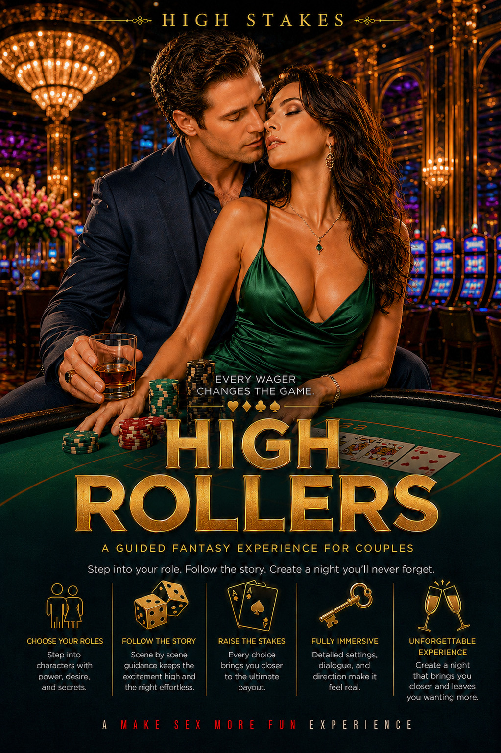 Gambler and casino owner in the High Rollers sex role play experience